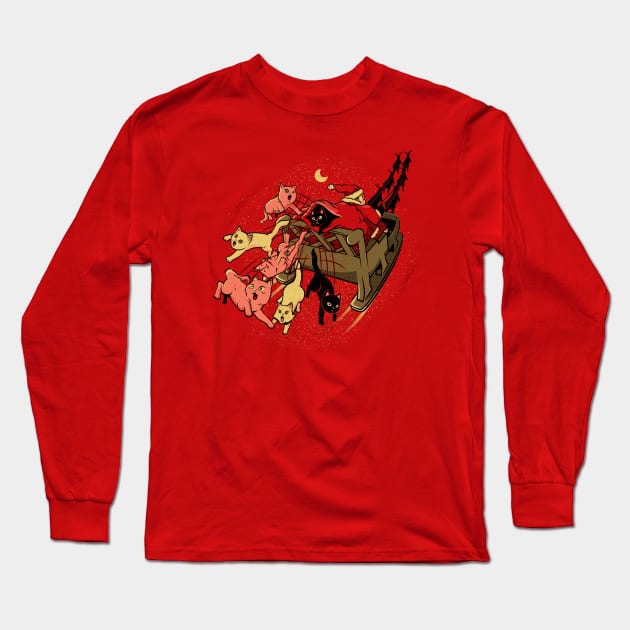 Santa Cats Xmas Cats For You Ugly Sweater by Tobe Fonseca Long Sleeve T-Shirt by Tobe_Fonseca